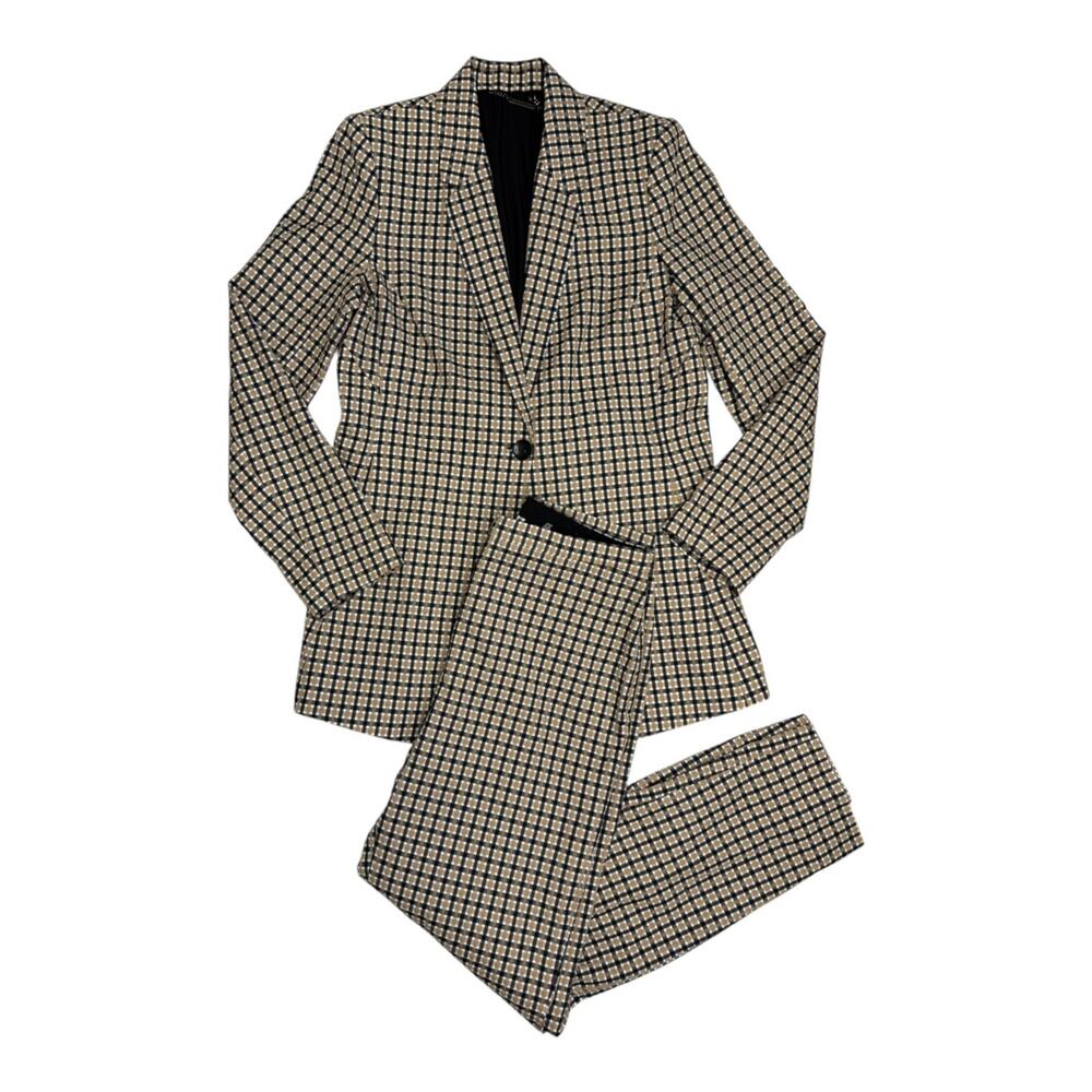 Elie Tahari Women's Plaid BREE Blazer & MARCIA Dress Pant Set Size 8